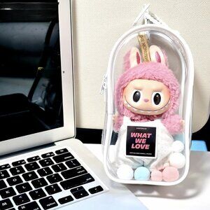 Clear & Protective Carrying Case for Labubu, Crybaby, Nendoroid & any small Doll
